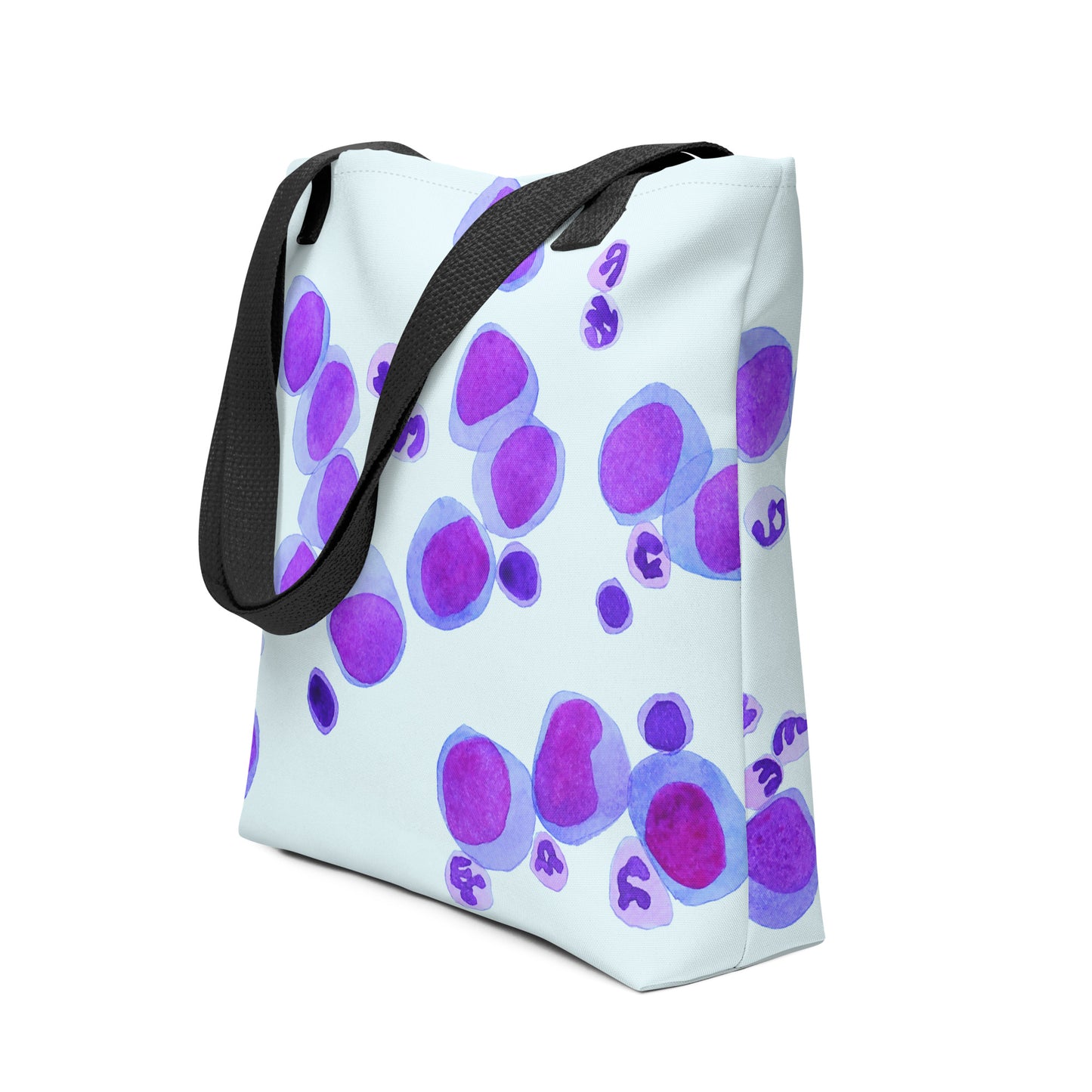 Blood cells on blue Tote bag