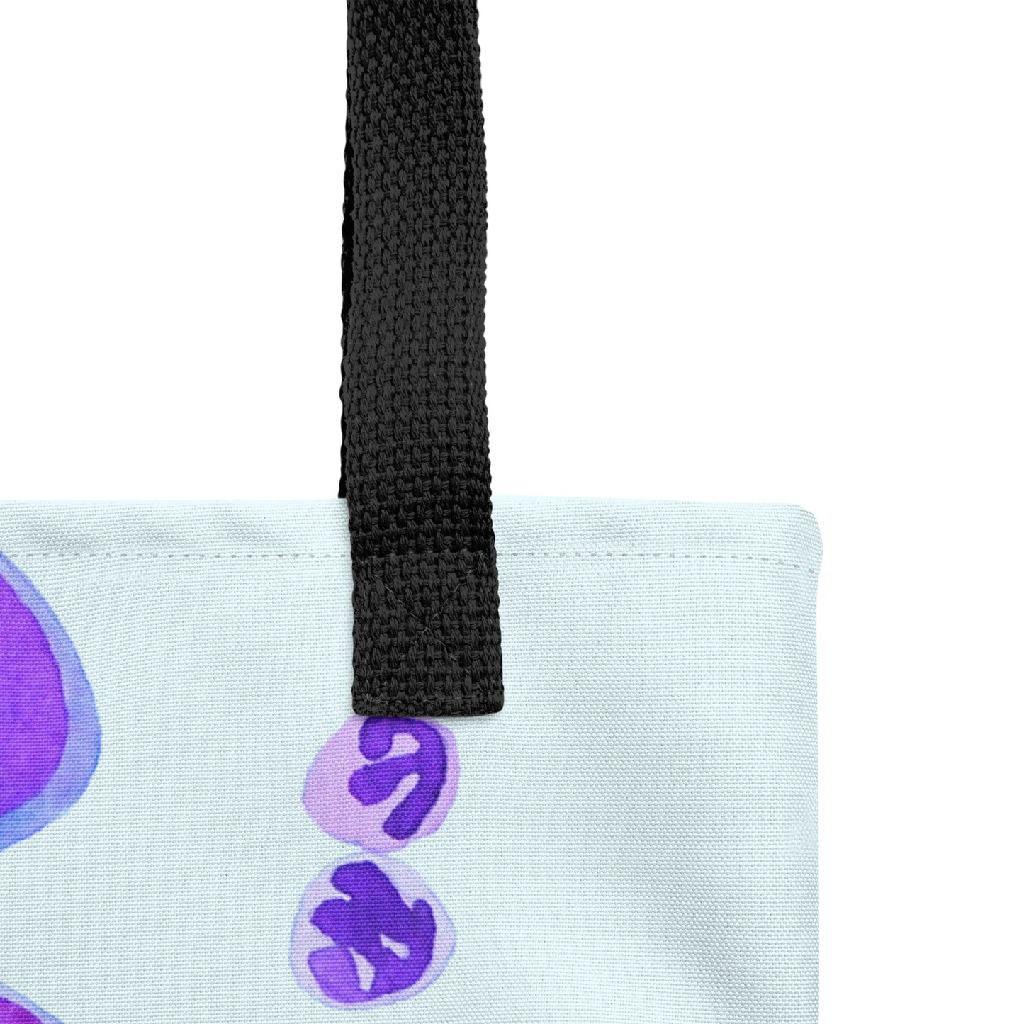 Blood cells on blue Tote bag