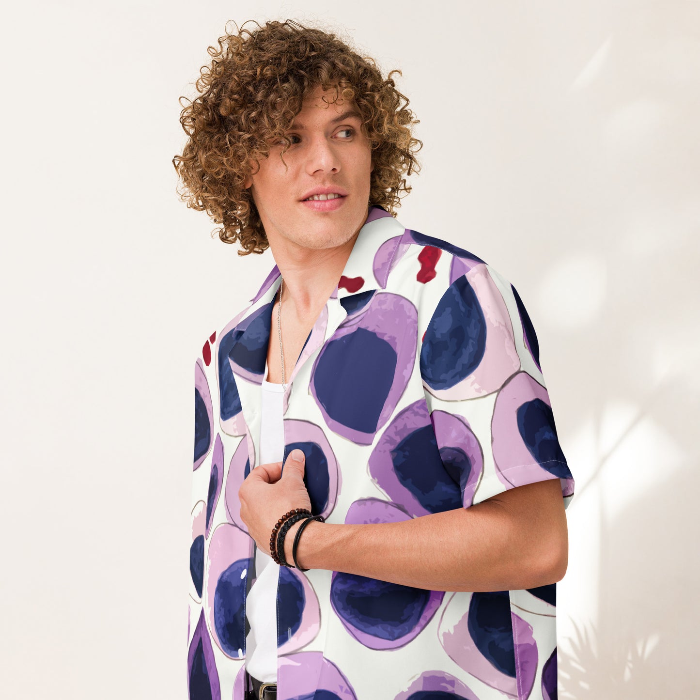Blood cells Unisex button shirt