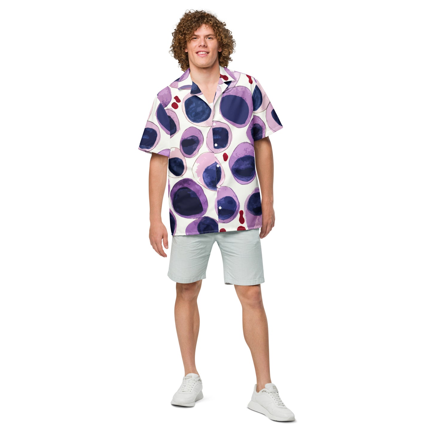Blood cells Unisex button shirt