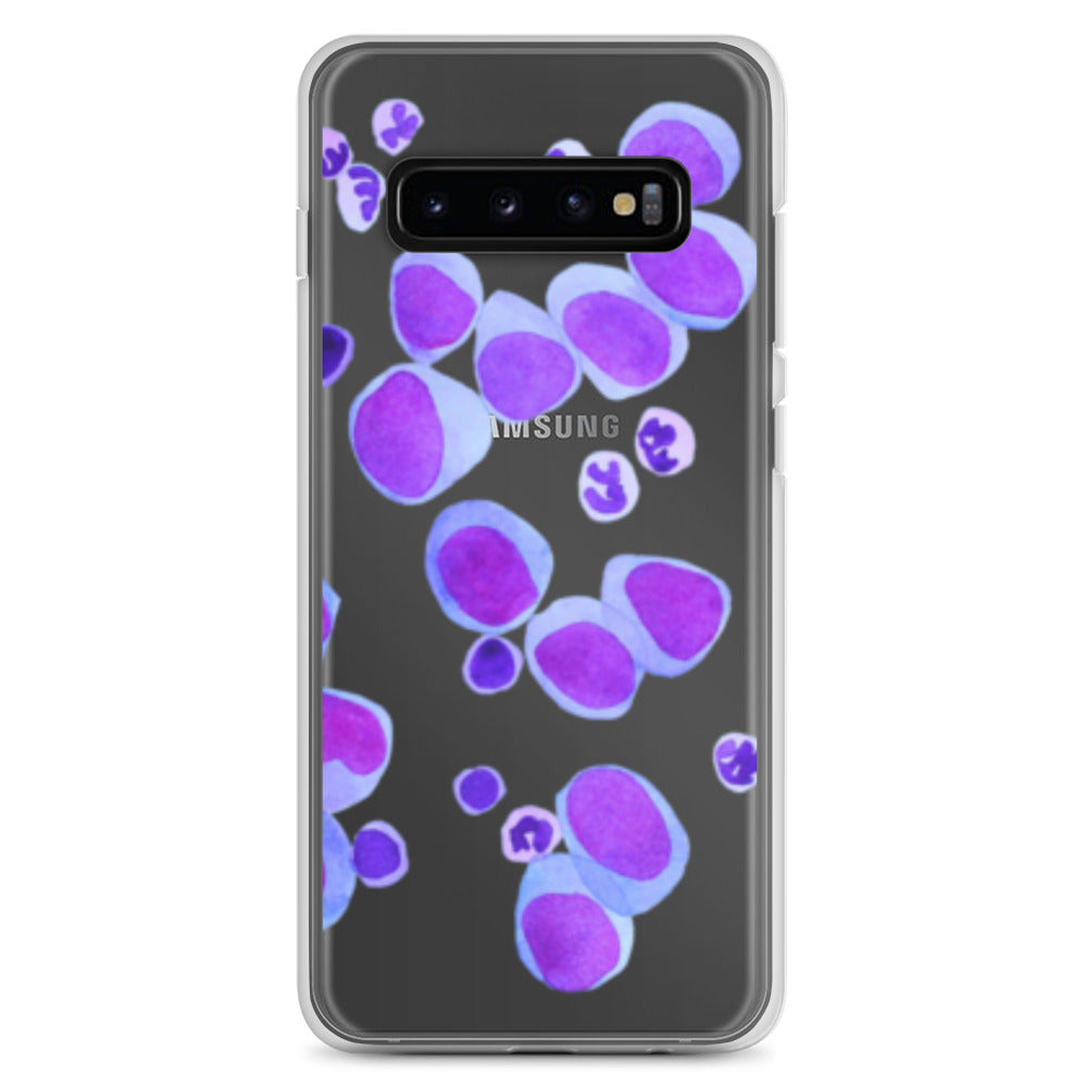 Blood cells on blue Clear Case for Samsung®