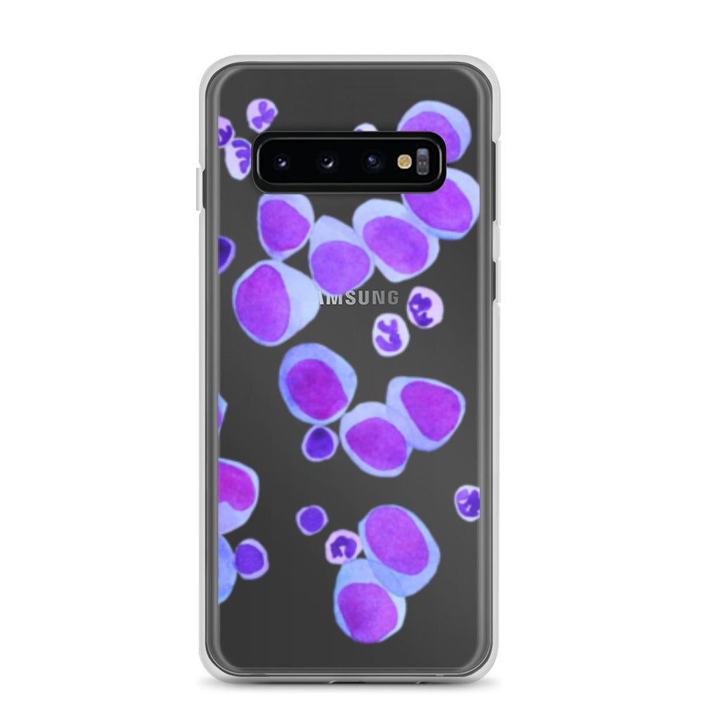 Blood cells on blue Clear Case for Samsung®