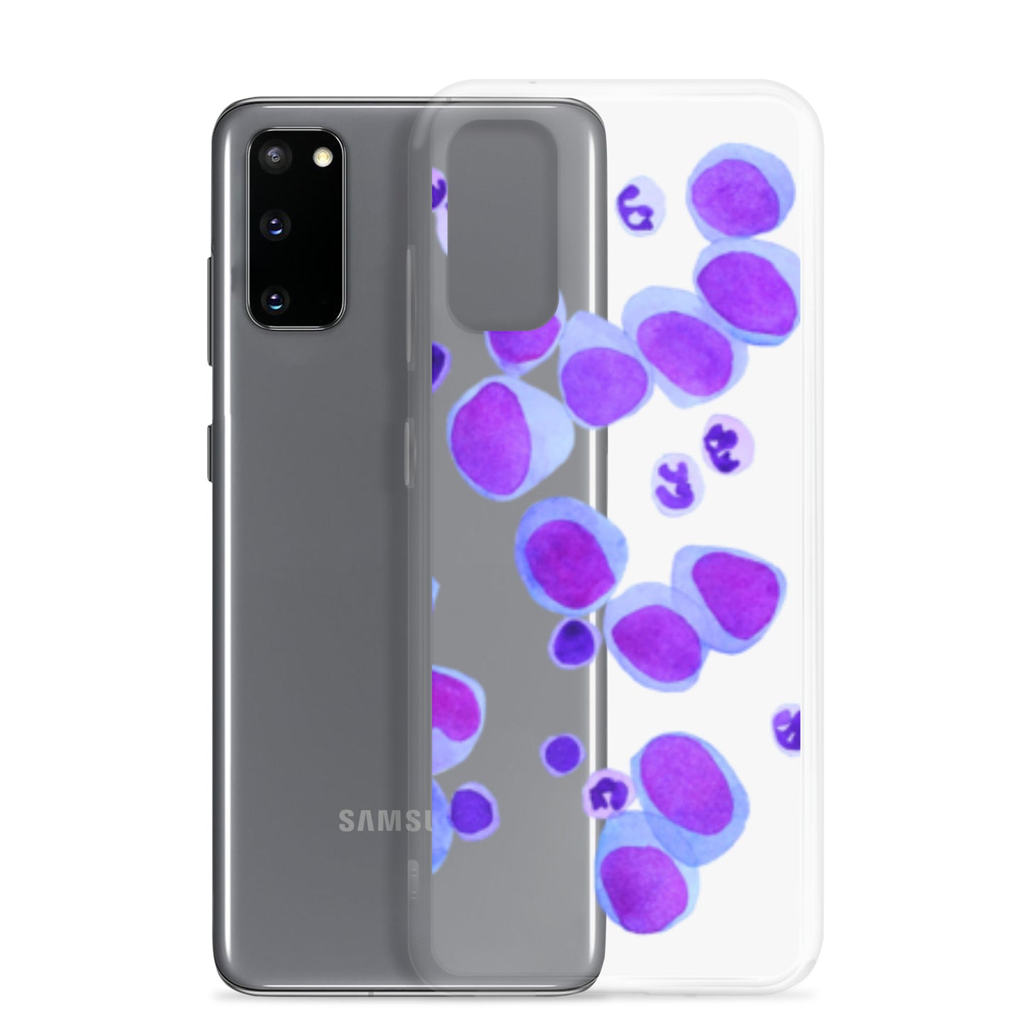 Blood cells on blue Clear Case for Samsung®