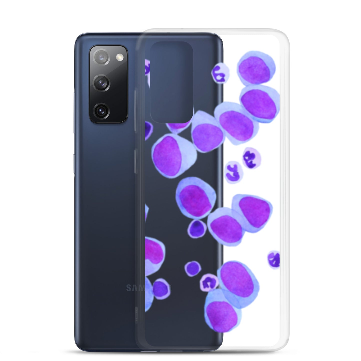 Blood cells on blue Clear Case for Samsung®
