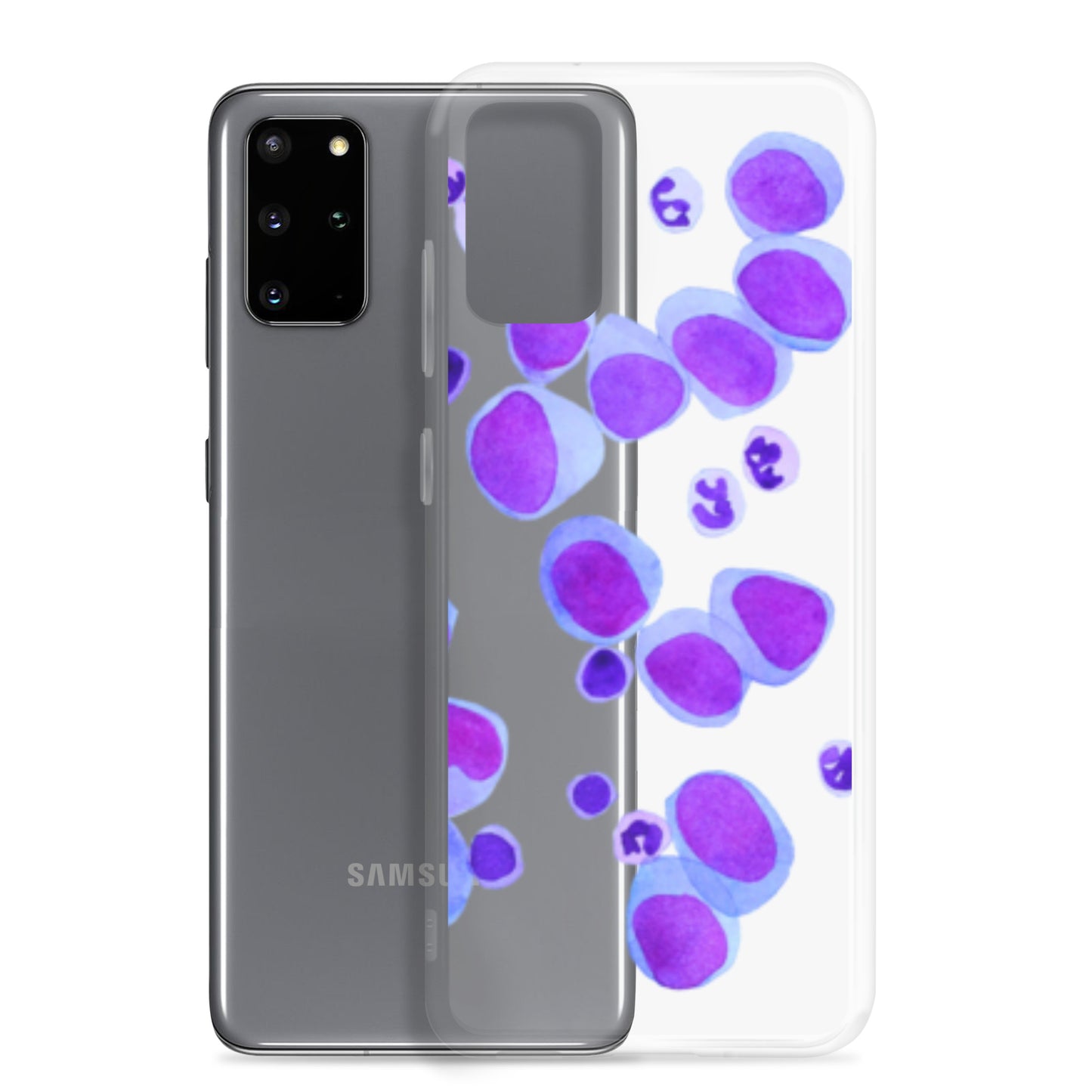 Blood cells on blue Clear Case for Samsung®