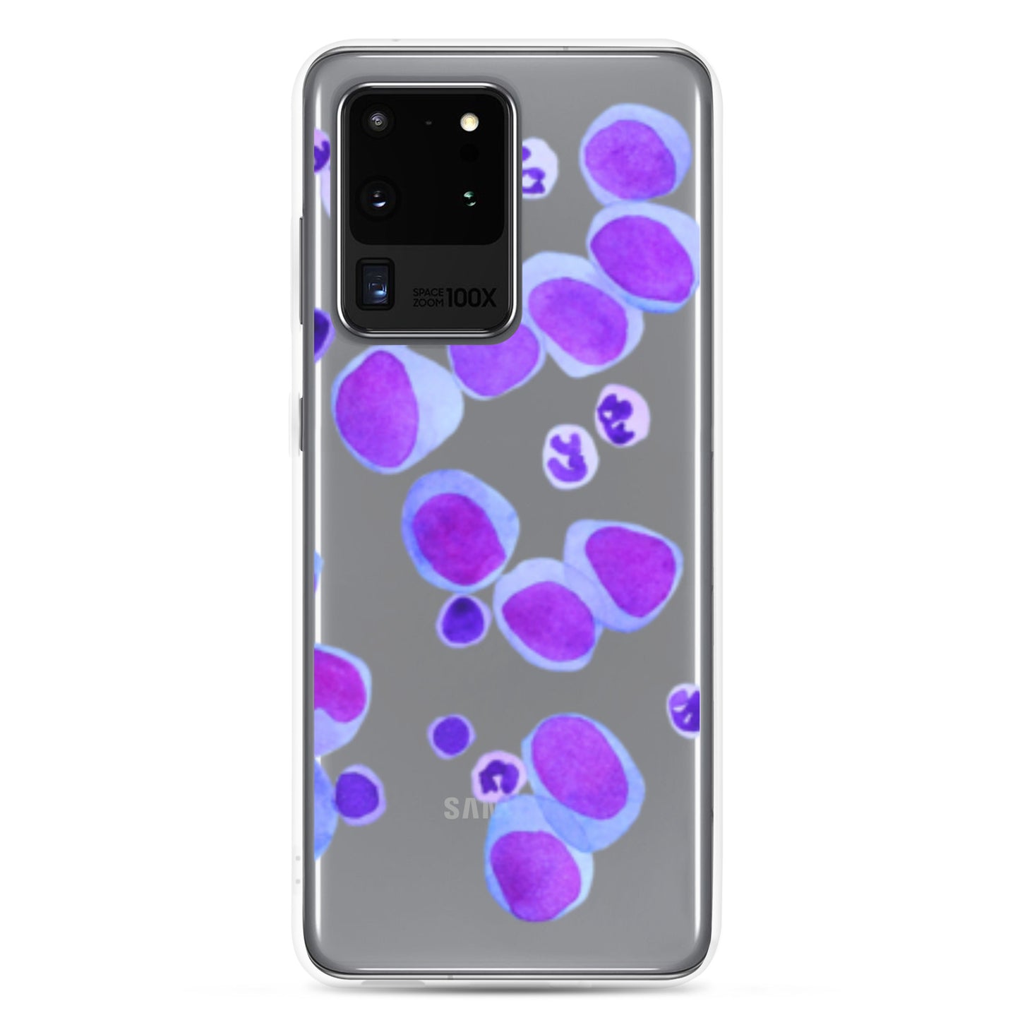 Blood cells on blue Clear Case for Samsung®
