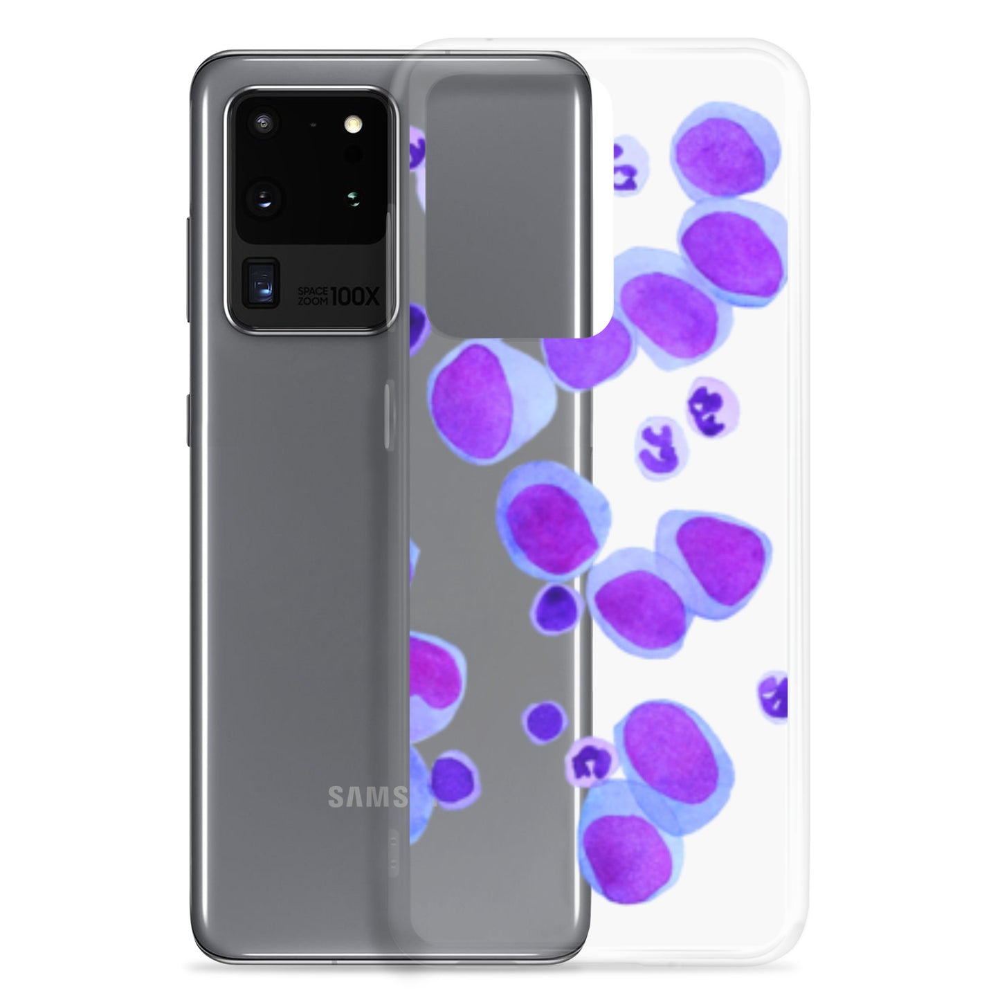 Blood cells on blue Clear Case for Samsung®
