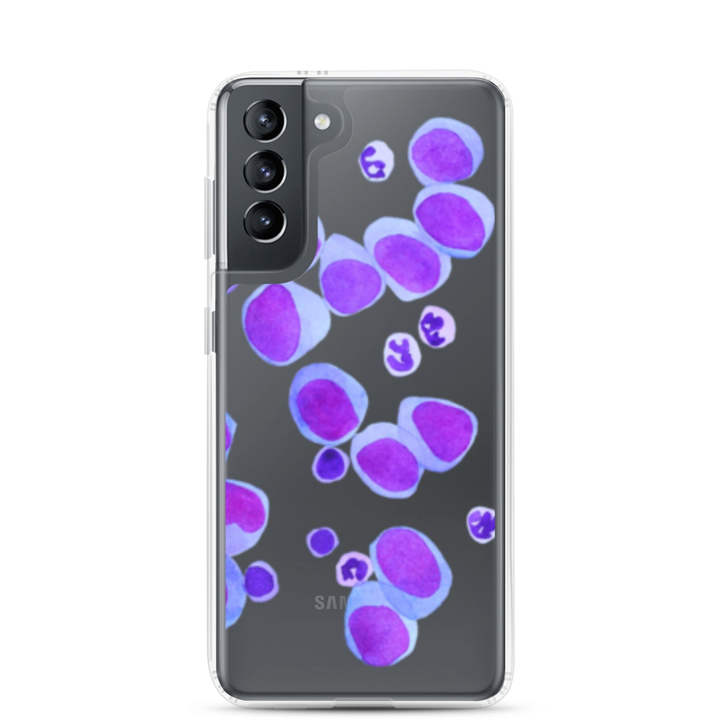 Blood cells on blue Clear Case for Samsung®