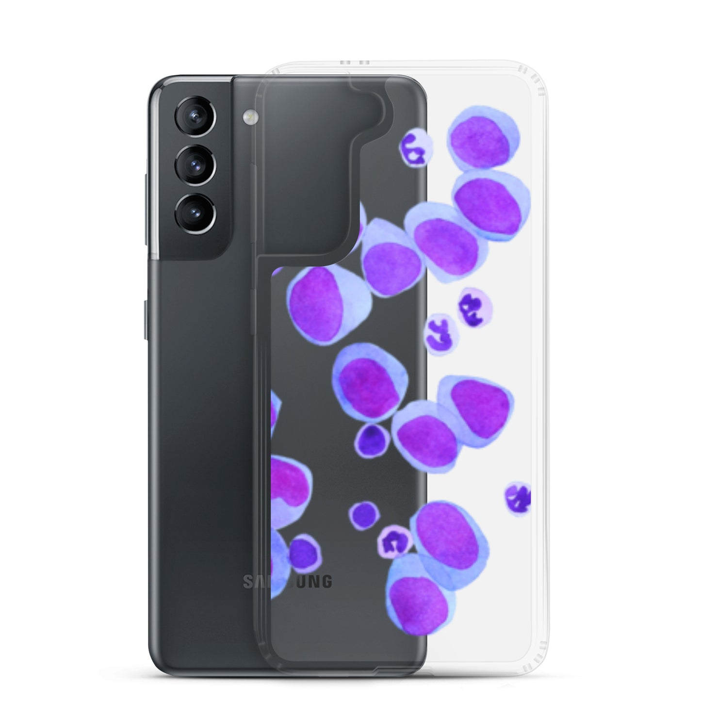 Blood cells on blue Clear Case for Samsung®