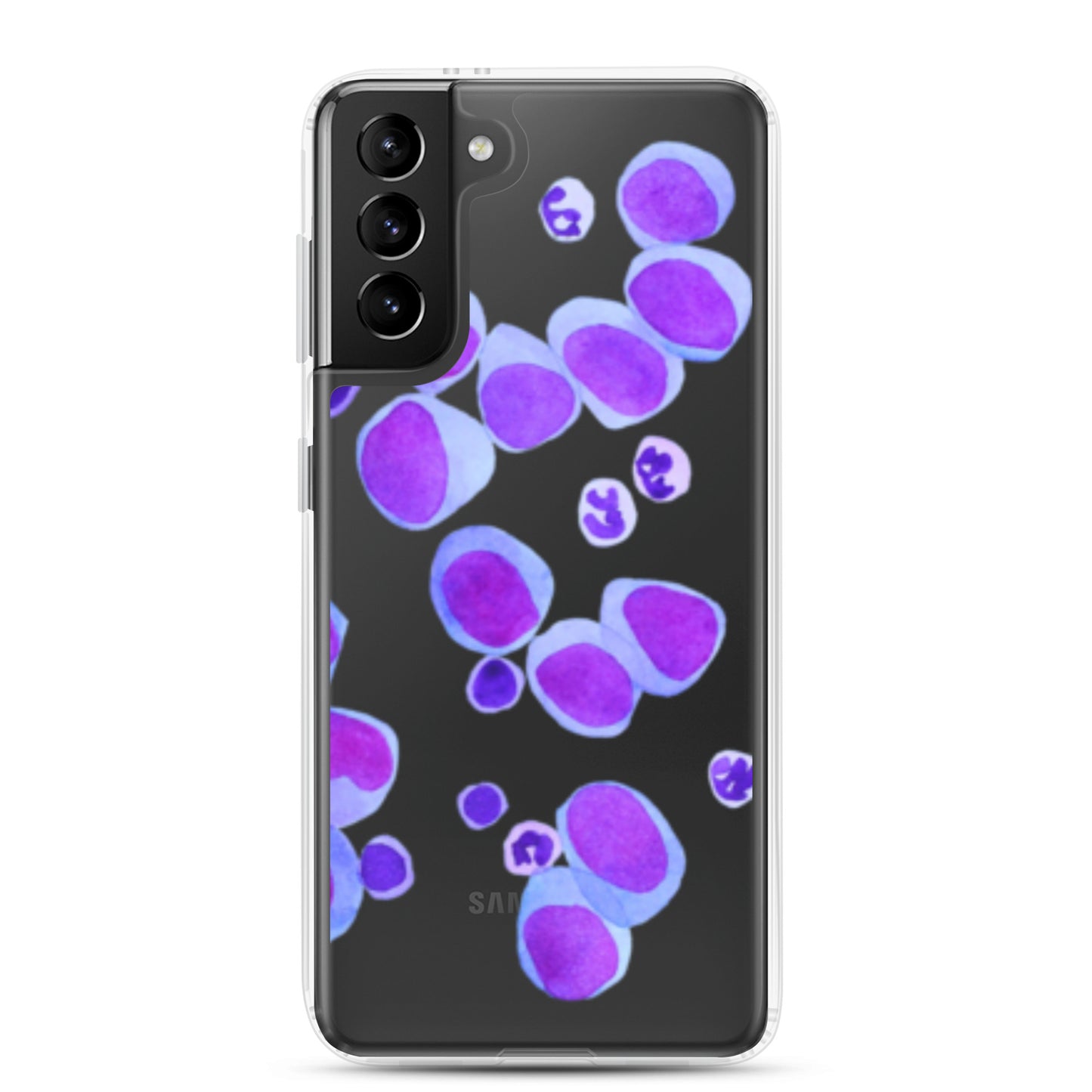 Blood cells on blue Clear Case for Samsung®