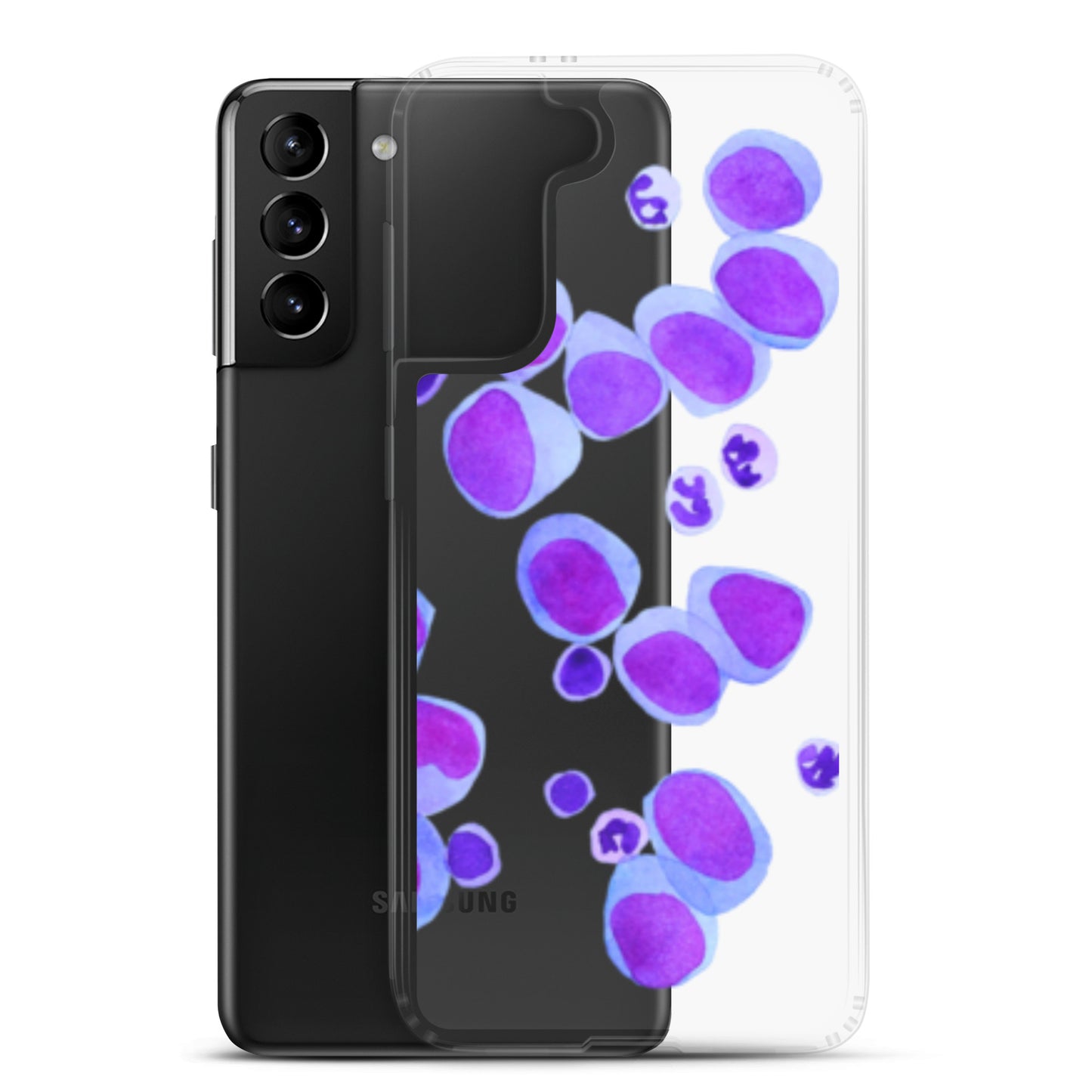 Blood cells on blue Clear Case for Samsung®