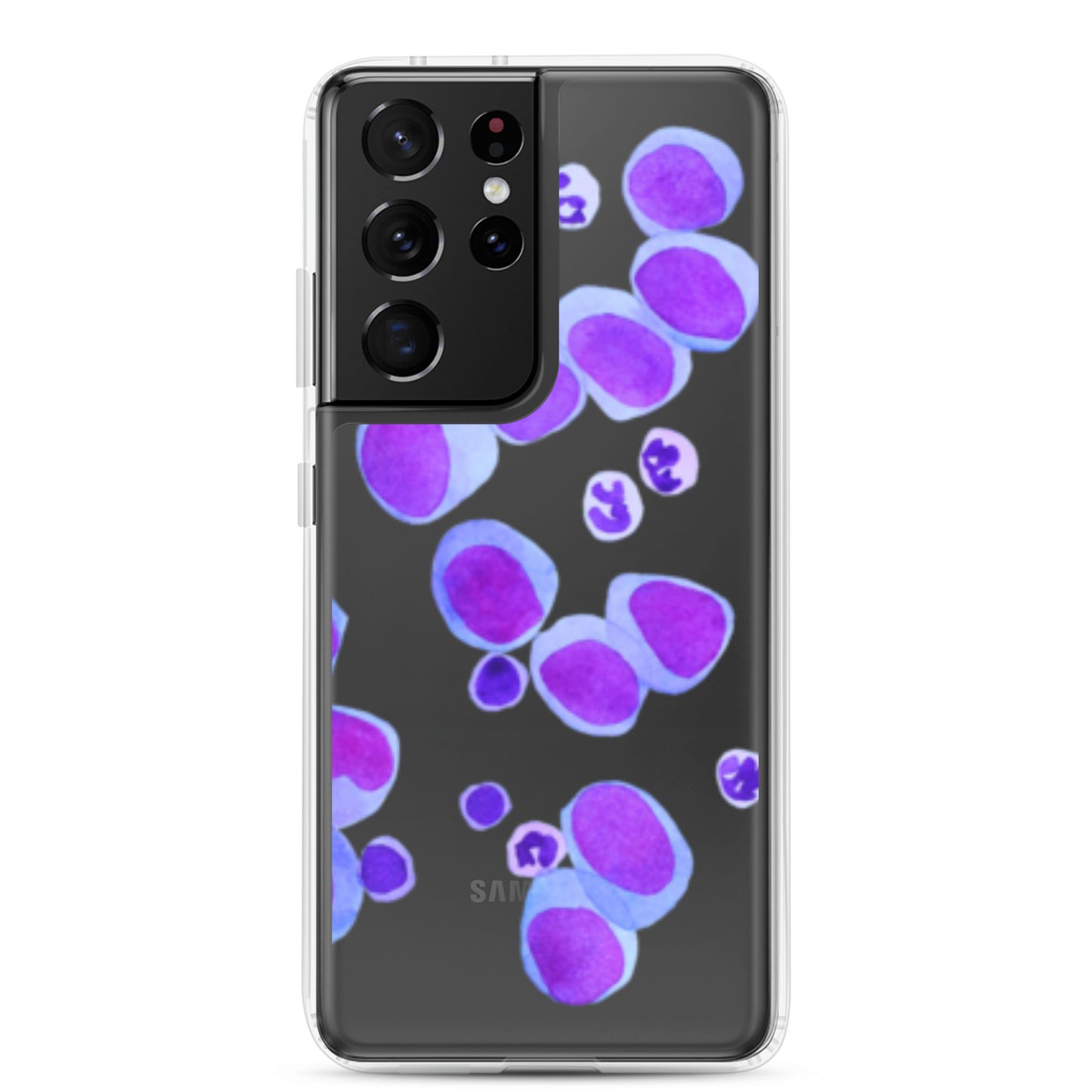 Blood cells on blue Clear Case for Samsung®