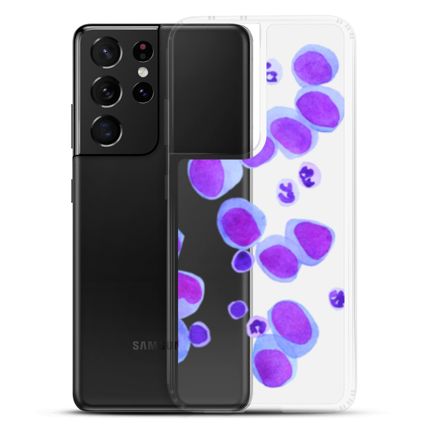 Blood cells on blue Clear Case for Samsung®