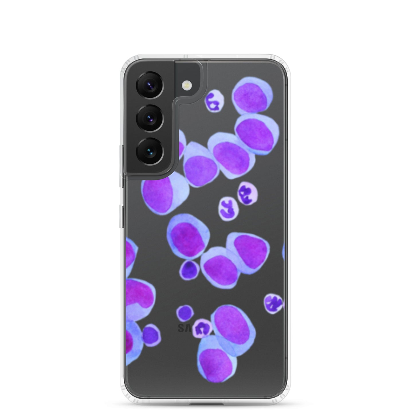 Blood cells on blue Clear Case for Samsung®