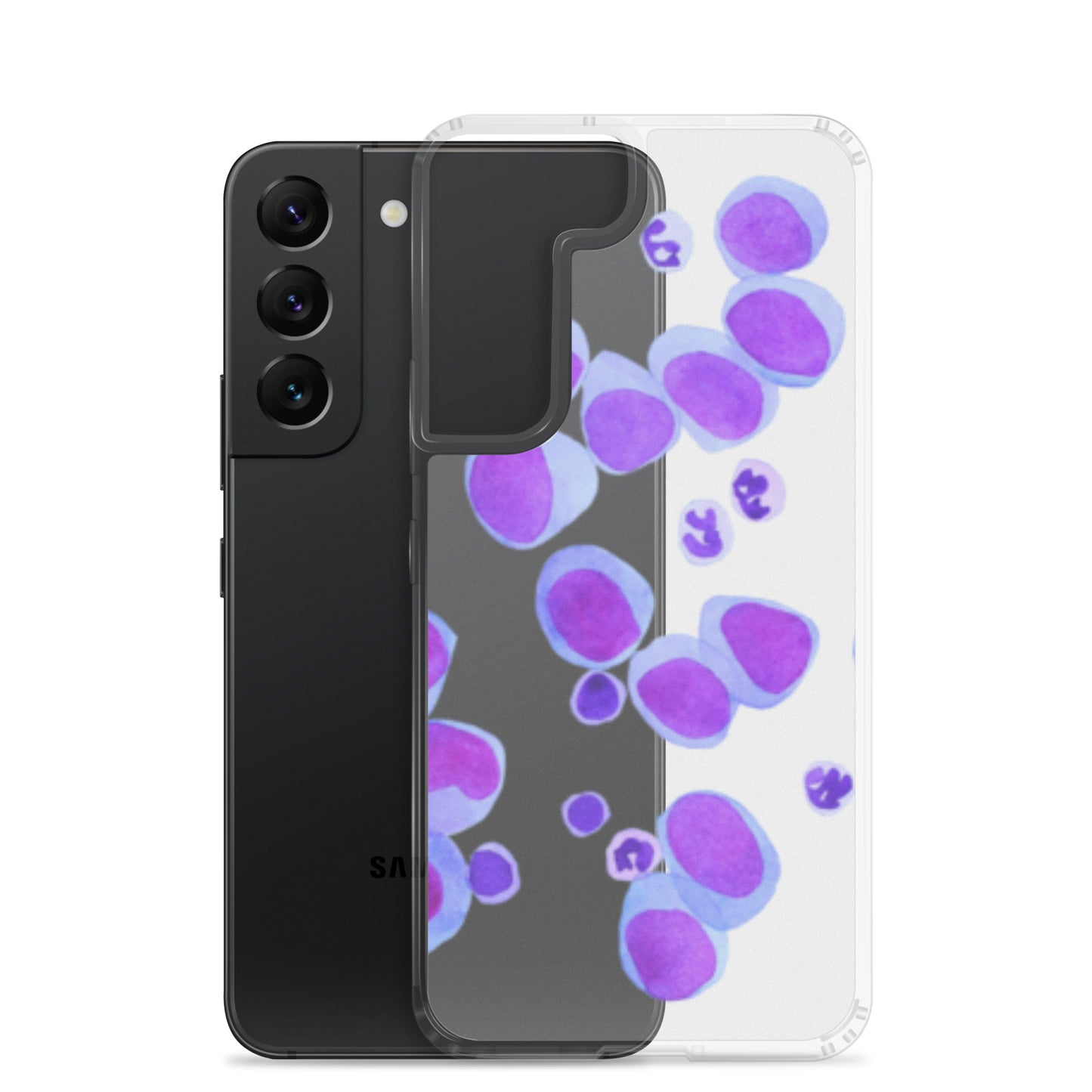 Blood cells on blue Clear Case for Samsung®