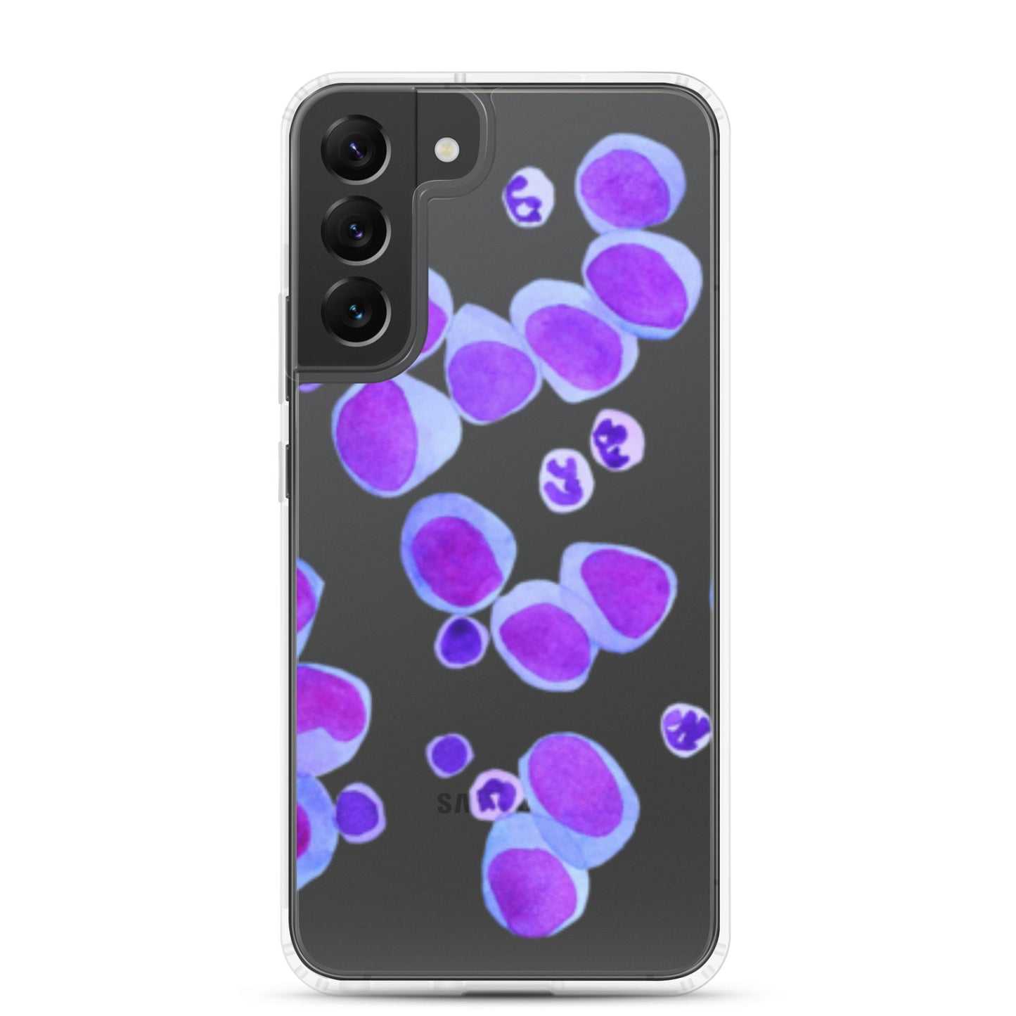 Blood cells on blue Clear Case for Samsung®