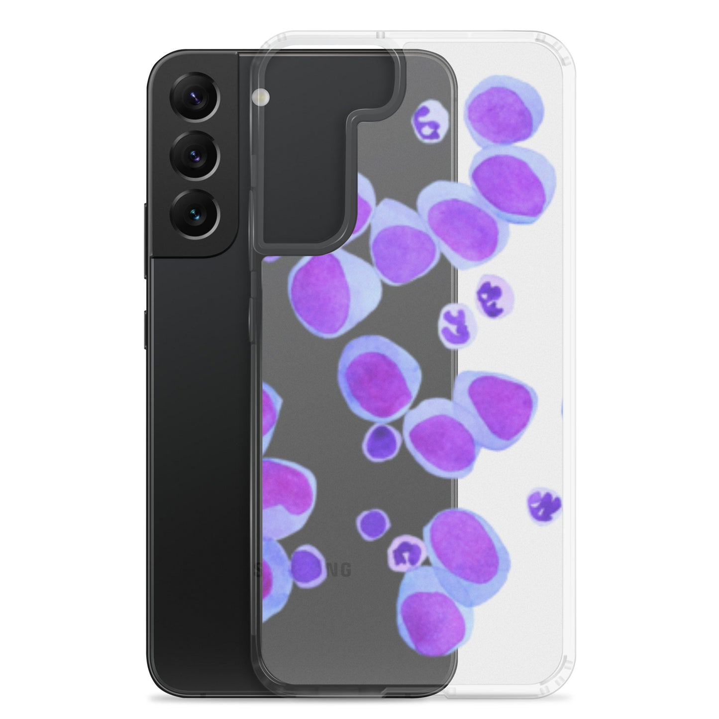 Blood cells on blue Clear Case for Samsung®