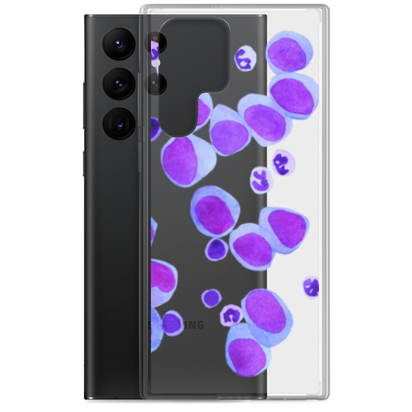 Blood cells on blue Clear Case for Samsung®