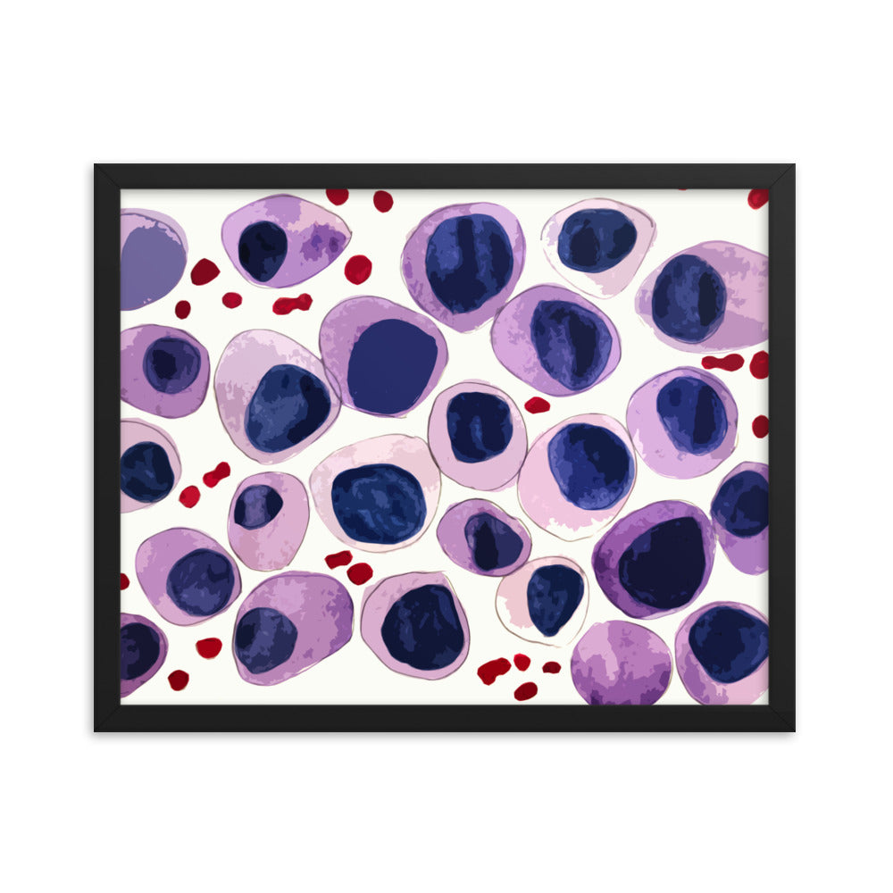 Blood cells Framed poster