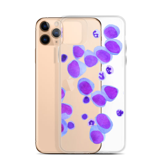 Blood cells on blue Clear Case for iPhone®