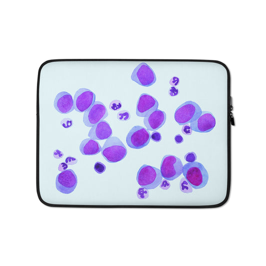 Blood cells on blue Laptop Sleeve
