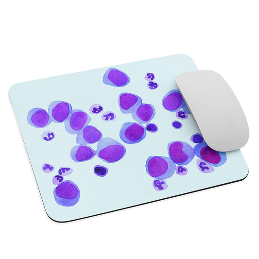 Blood cells on blue Mouse pad